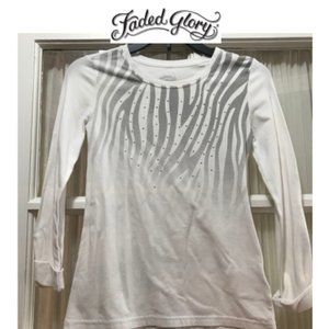 Faded Glory long-sleeve top; girls' size M (7/8).